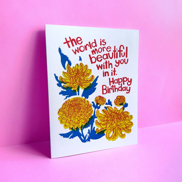 Beautiful Birthday Mums Greeting Card