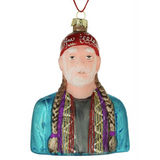 Willie Nelson Christmas Ornament