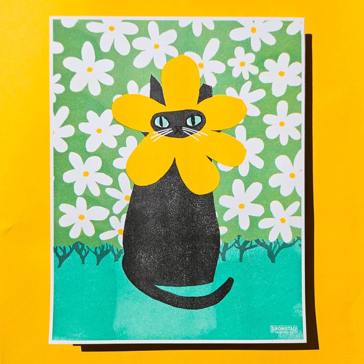 Bromstad Printing Art Print Rarest Bloom Cat