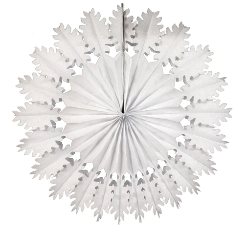 26" White Tissue Snowflake Decoration