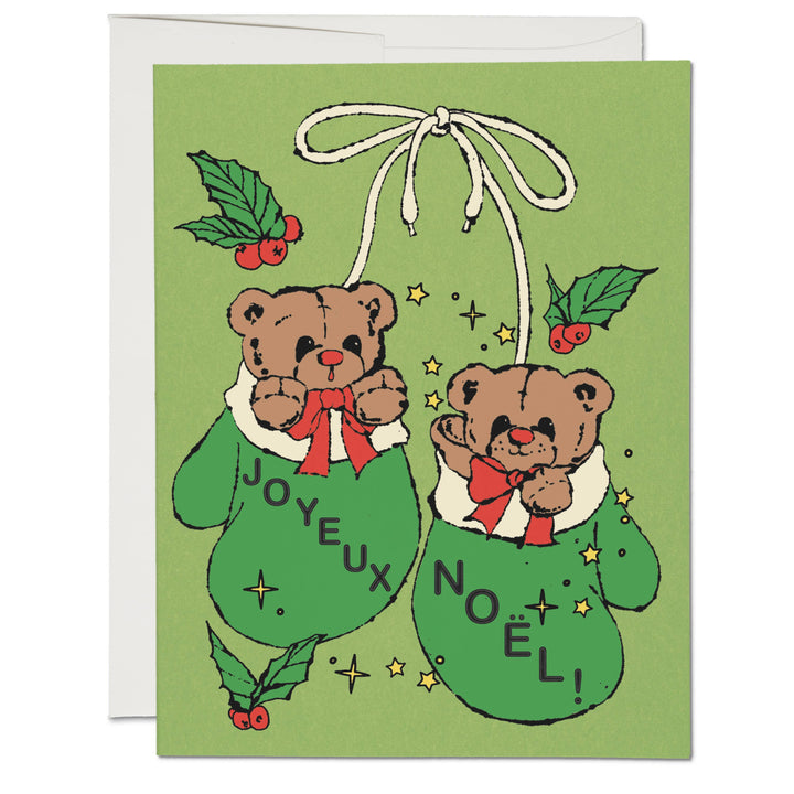 Mitten Bears holiday greeting card