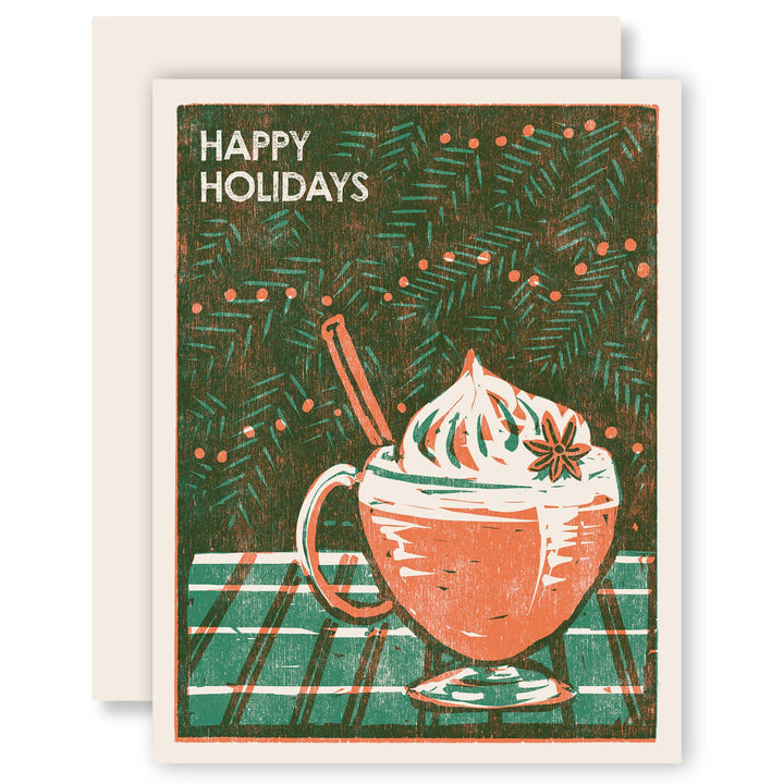 Happy Holidays (Eggnog) Christmas Card - Boxed Set of Six