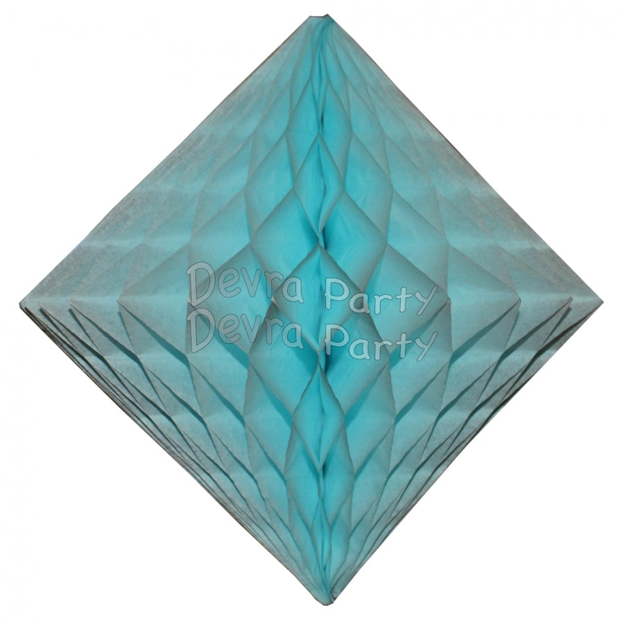 Devra Honeycomb Tissue Paper Decoration Diamond 12" (Multiple Colors Available)