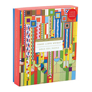 Frank Lloyd Wright Saguaro Cactus and Forms Gold Foil 1000pc Puzzle