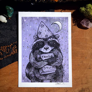 Trash Spells Art Print - 5x7