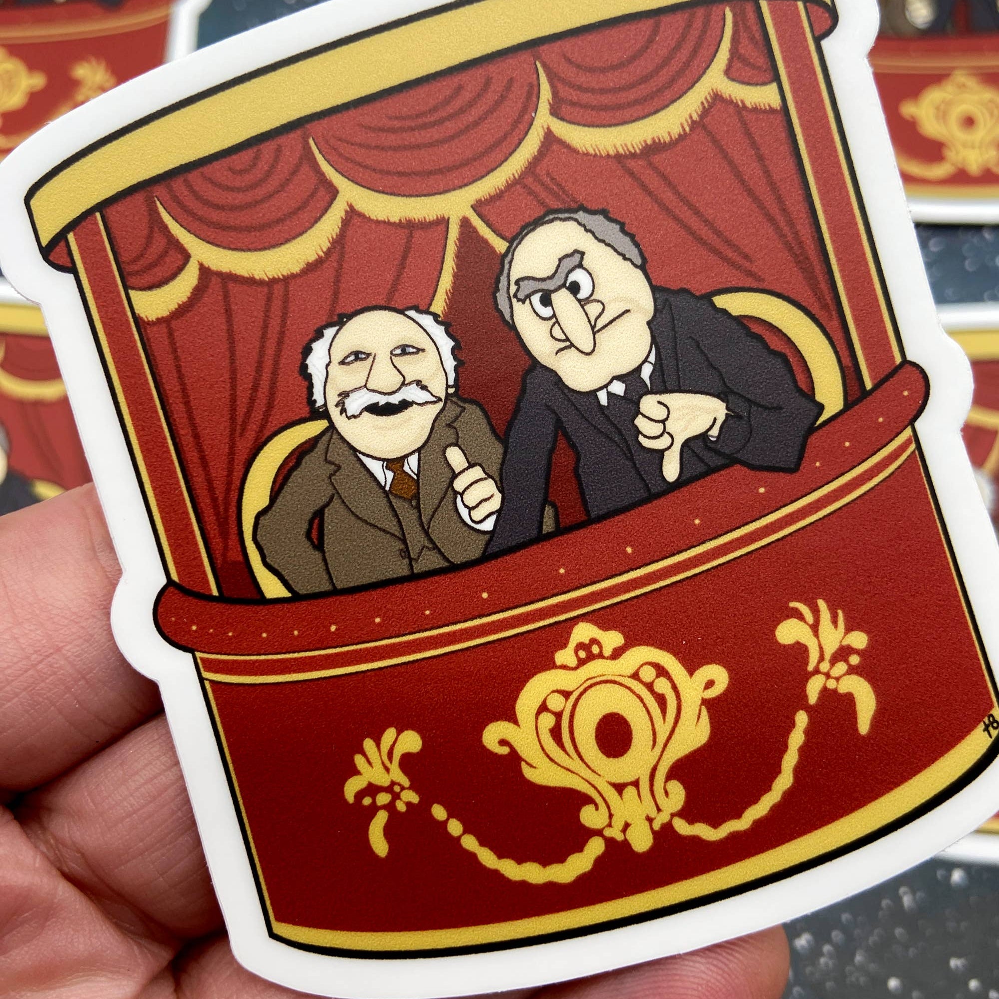 Red Swan Sticker Muppets Statler & Waldorf