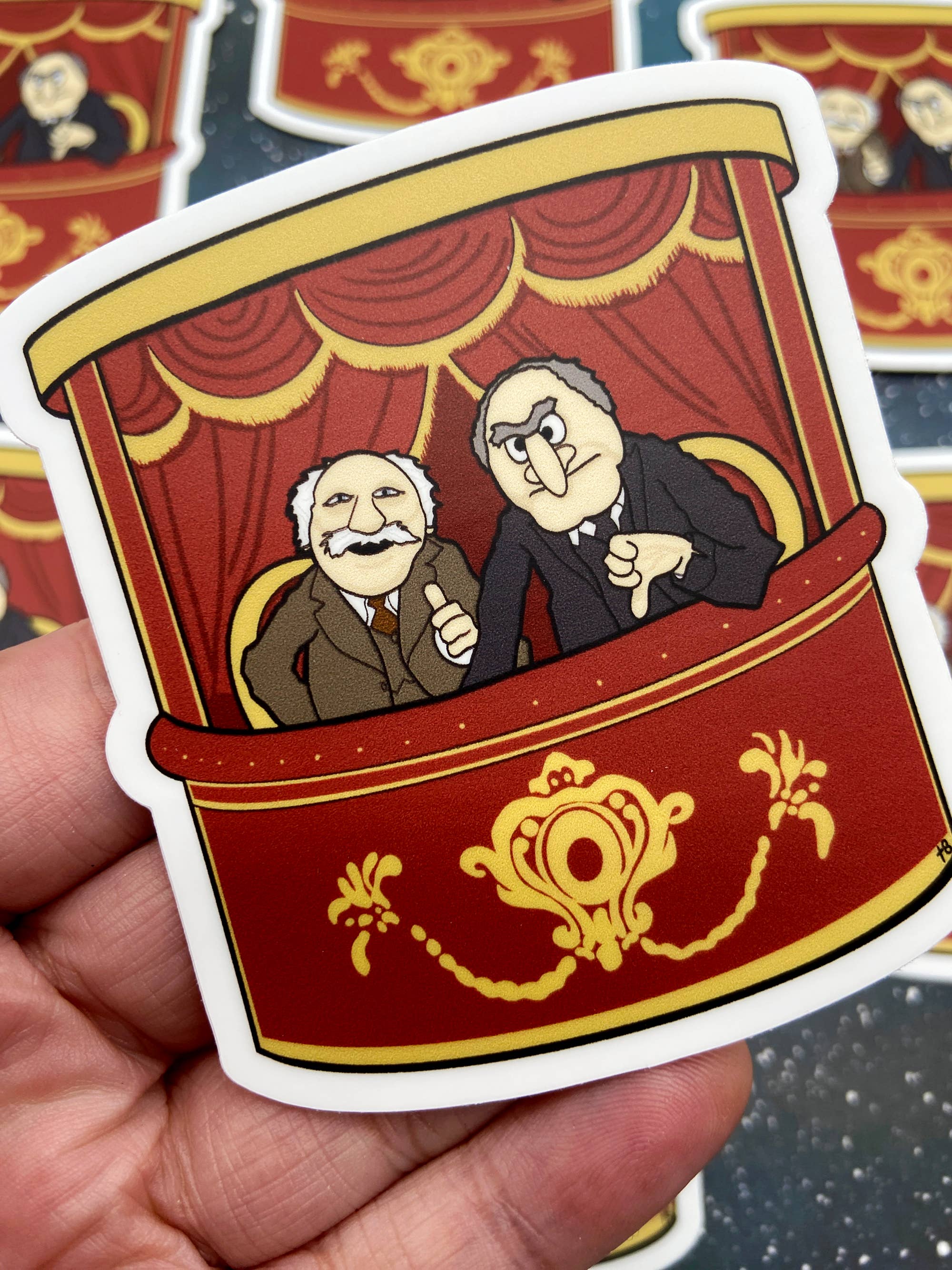 Red Swan Sticker Muppets Statler & Waldorf