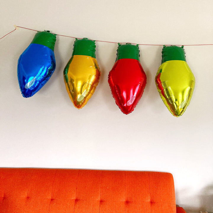 Christmas Light Foil Balloon Garland