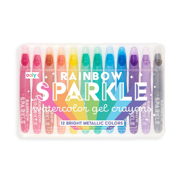 Ooly rainbow sparkle watercolor gel crayons metalic colors