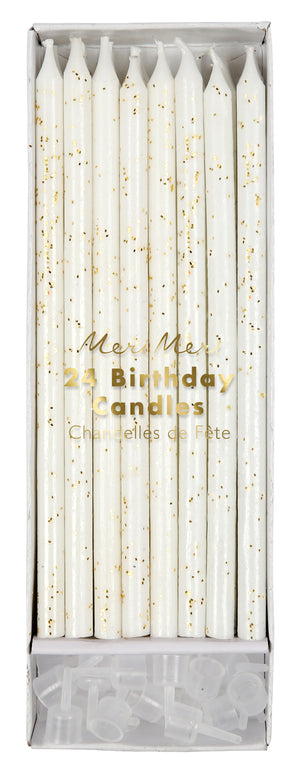 Gold Glitter Candles