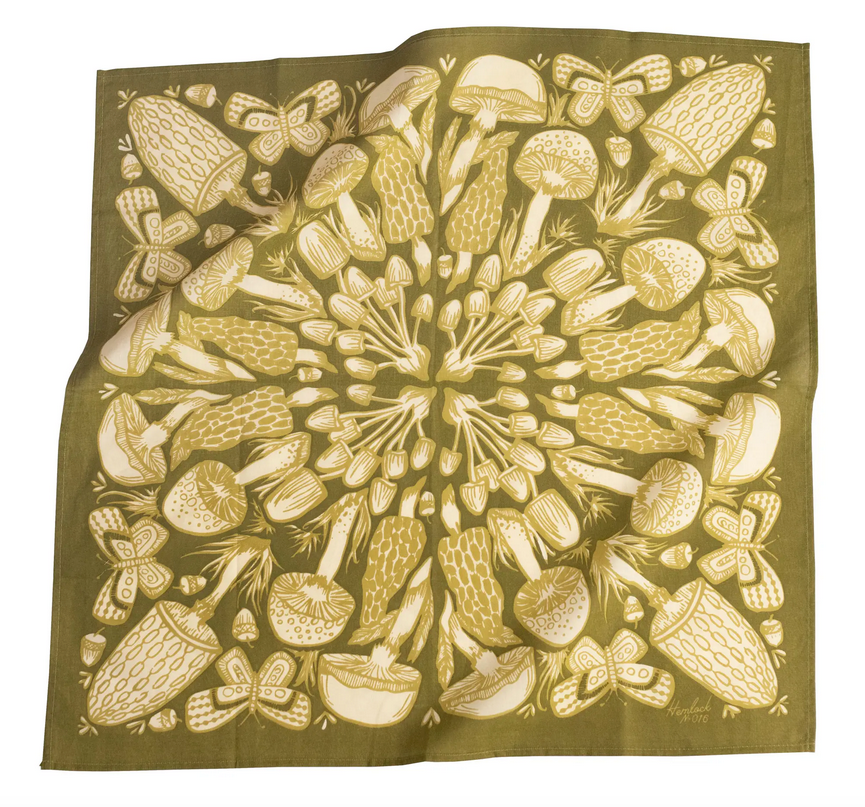 Handker hemlock bandana no. 16 mushrooms morel