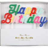 Multicolor Happy Birthday Candle