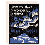 Northern Lights Wonderful - Birthday Card