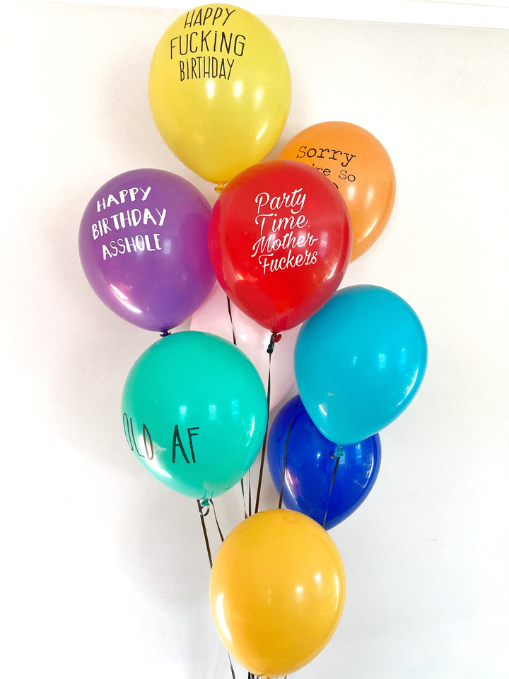 Adult Birthday Latex Balloon Bundle
