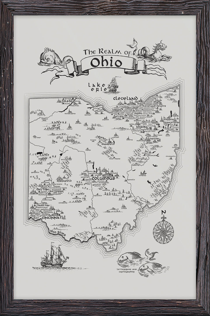 Realm of Ohio Letterpress Print