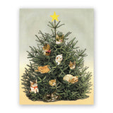 Cat Christmas Tree Card - Set of 8