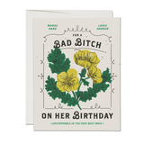 Red Cap Birthday Card Bad Bitch