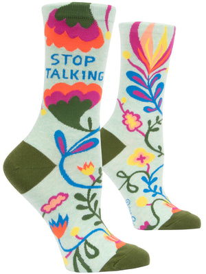 Stop Talking Womens Crew Sock