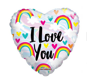 I Love You Hearts & Rainbows Balloon