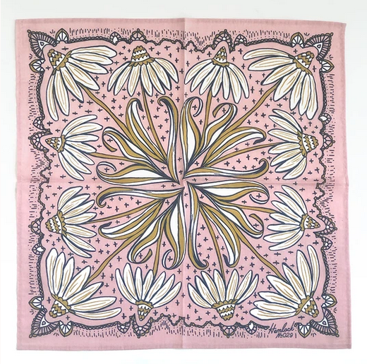 Handker Hemlock floral bandana pink Maude