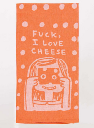 Fuck I Love Cheese Woven Dish Towel