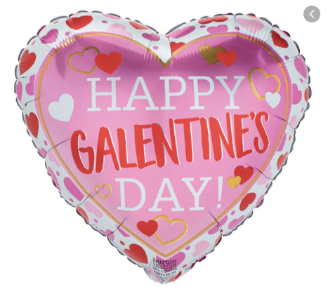 Happy Galentine's Day Heart Foil Balloon