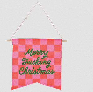Merry F'ing Christmas wall hanging
