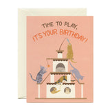 Playful Cats Birthday Card