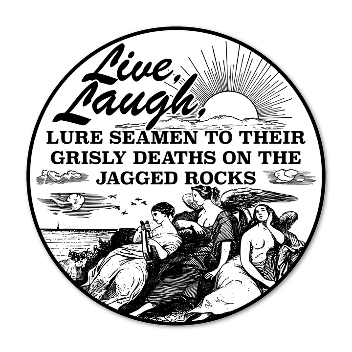 "Siren Stuff" Round Sticker