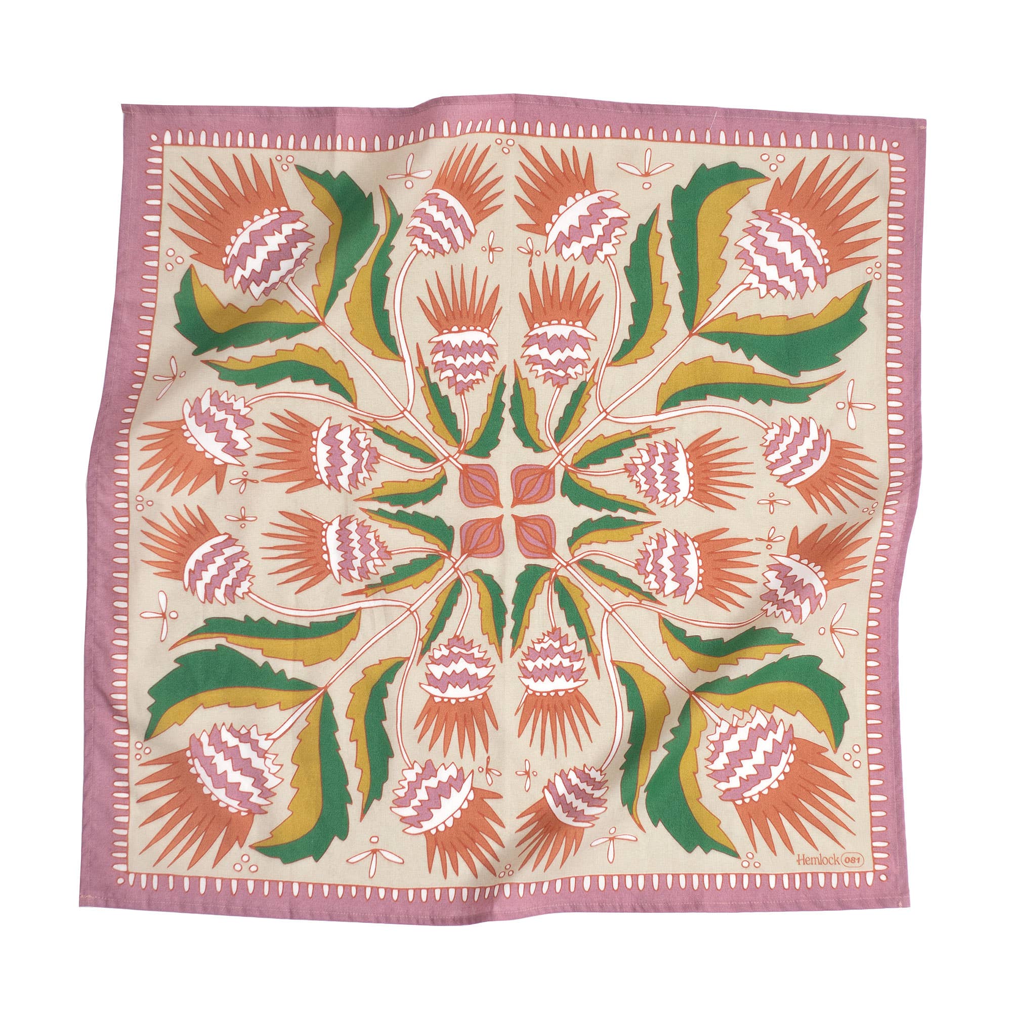 Handker Hemlock martha floral pink bandana