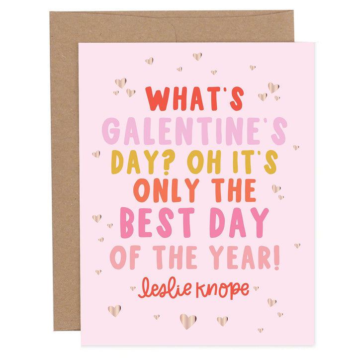 Pippi Post Galentine's Day Card Leslie Knope