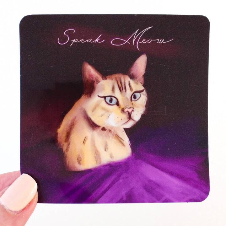 Swiftie Cat "Speak Meow" Vinyl Sticker
