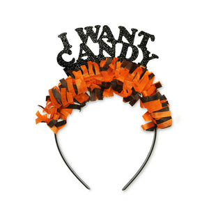 I Want Candy Halloween Party Headband Crown