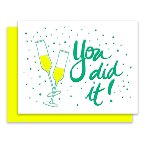 You did it, Letterpress Greeting Card