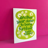 Another Year Closer Daisy Birthday Risograph Birthday Card