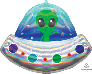Iridescent Alien Spaceship Balloon