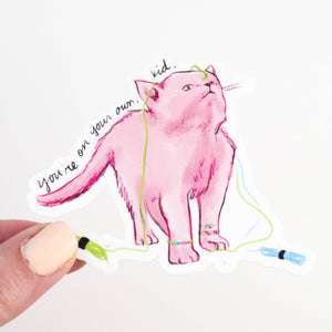 Swiftie Cat "You're on your own, kid" Vinyl Sticker
