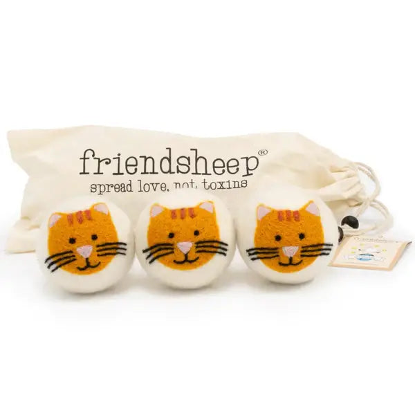 Friendsheep Dryer Ball Set of 3 with bag Cats
