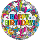 Birthday Fun Burst Foil Balloon