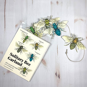 Solitary Bees Illustrated Garland