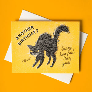Another Birthday? Hisss! - Risograph Card