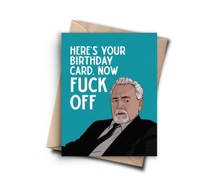 Pop Cult Paper Birthday Card Fuck Off Succession