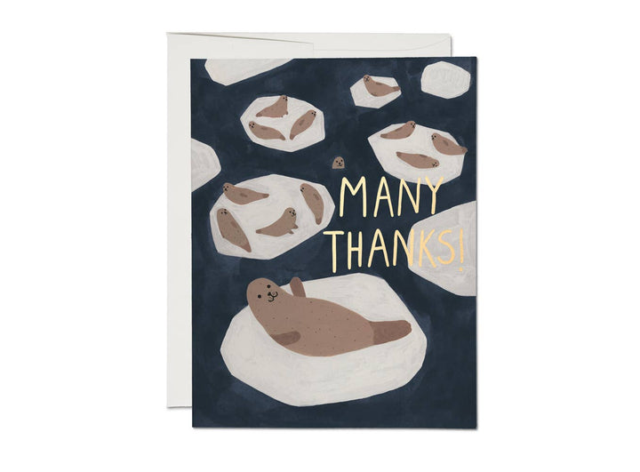 Many Thanks Seal thank you greeting card