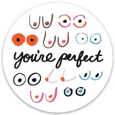 Boobs You’re Perfect Die Cut Sticker