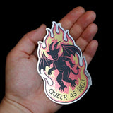 Queer As Hell - Matte Mirror Sticker