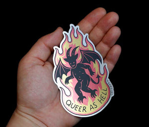 Queer As Hell - Matte Mirror Sticker