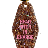 Golden Gems Hotel Keychain - Head Bitch in Charge