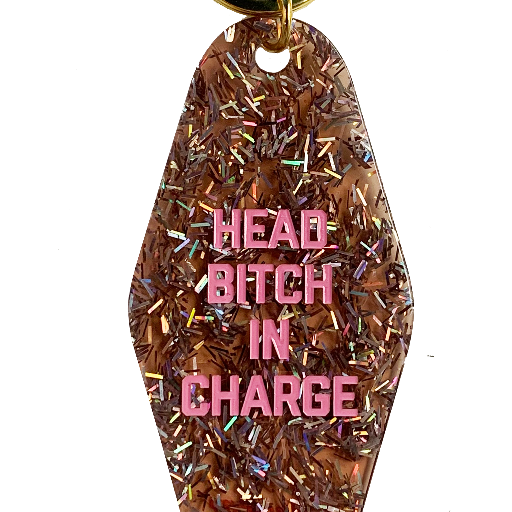 Golden Gems Hotel Keychain - Head Bitch in Charge