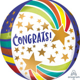 Congrats Stars Orbz Balloon