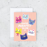 Purrfect To Me - Love/Anniversary Card